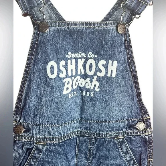 Oshkosh b’Gosh Denim & Co Toddler Overalls Blue VestBak Size 4T - Picture 2 of 11